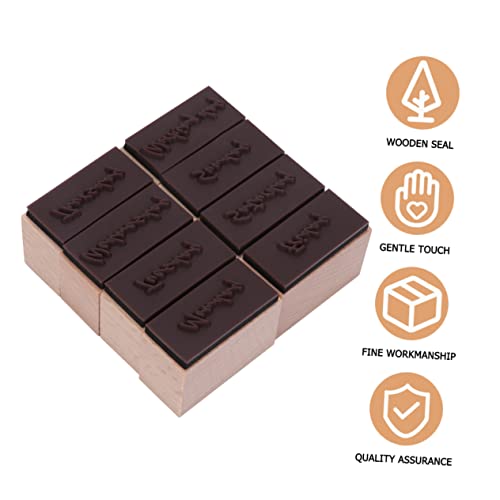 SEWACC Holzstempel Englisch Buchstaben Stempel mit Wochentagsmotiv Tragbarer Siegelstempel für Scrapbooking Kartengestaltung und Tagebuch Umweltfreundlich und Langlebig von SEWACC