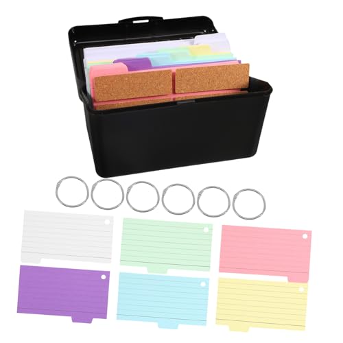 SEWACC Indexkarten Organizer mit Schwarzer Aufbewahrungsbox und Linierten Karteikarten Karteikartenhalter für Büro Schule und Zuhause Vielseitige Notizkarten Box zur Übersichtlichen SEWACC Indexkarten Organizer mit Schwarzer Aufbewahrungsbox und Linierten Karteikarten Karteikartenhalter für Büro Schule und Zuhause Vielseitige Notizkarten Box zur Übersichtlichen von SEWACC
