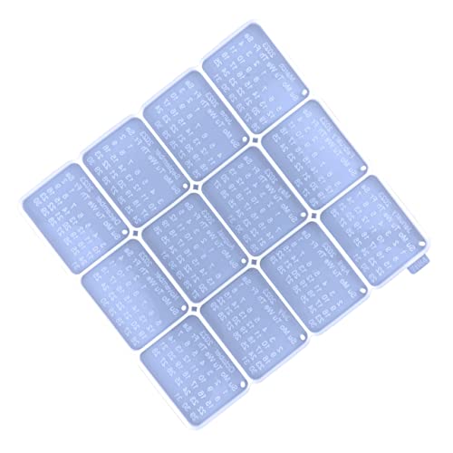 SEWACC Kalender Schlüsselanhänger Silikonform DIY Epoxidharz Gießform für Anhänger Vielseitige Kompakte Silikonform für Schlüsselbund Taschen und Rucksackdekor Bastelzubehör von SEWACC