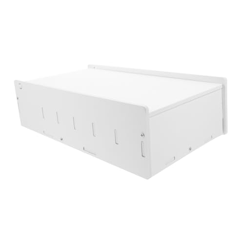 SEWACC Kassenschublade mit Klappdeckel Fächer Geld Organizer für Scheine Münzen Vielseitige Aufbewahrung Stapelbar Platzsparend für Büro und Zuhause von SEWACC