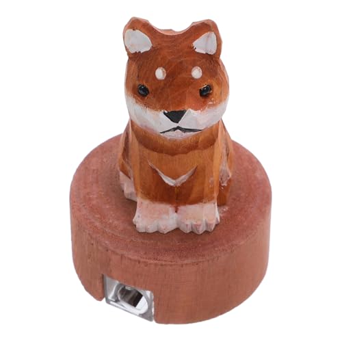 SEWACC Kawaii Holz Bleistiftspitzer Shiba Inu Design Kleiner Manueller Anspitzer Tragbar und Präzise für Schule Büro Lehrer Handlich und Robust für Klassenzimmer und Unterwegs von SEWACC