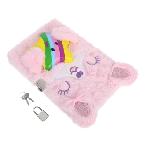 SEWACC Kawaii Tier Notizbuch mit Schloss für Mädchen Süßes Cartoon Tagebuch für Aufzeichnen von Täglichen Gedanken und Zeichnungen von SEWACC