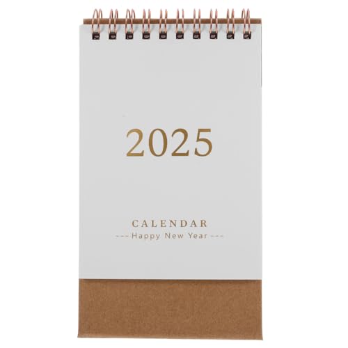 SEWACC Kleiner Tischkalender 2024-2025 Taschenkalender Notizblock Stehender Flip-Kalender von Juli 2024 bis Dezember 2025 Jahr der Schlange Desktop-Kalender Planer Spirale für Tagesplaner von SEWACC