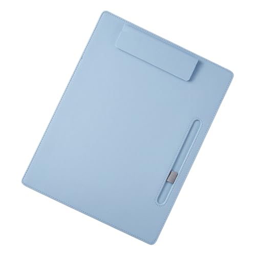 SEWACC Klemmbrett Clipboard mit Clip Vielseitige Dokumentenmappe und Schreibbrett Praktisches Dateifach für Büro Schule Restaurant Tragbar Himmelblau von SEWACC