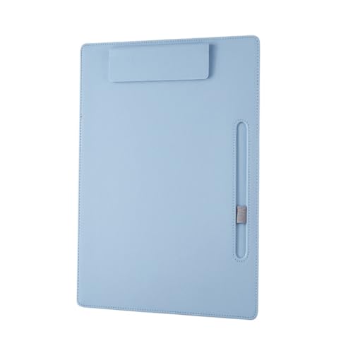 SEWACC Klemmbrett mit Stifthalter und Glatter Kante Vielseitiges Schreibbrett und Dokumentenordner für Schule Büro Restaurant Praktisches Clipboard in Himmelblau von SEWACC