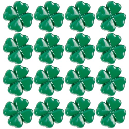 SEWACC Knöpfe 100 Stück Kleeblatt-Bastelknöpfe St. Patrick's Day Nähknöpfe Puppenknöpfe Bastelknöpfe Für Diy-Bastelverzierungen Grün von SEWACC