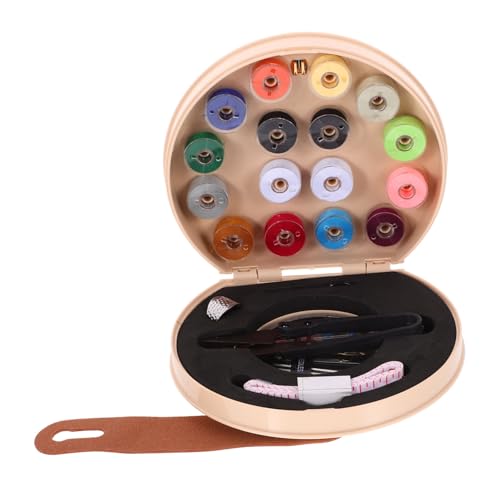 SEWACC Kompaktes Mini Nähset mit Kunststoffbox Vielseitiges Reise Nähkit für Anfänger Praktische Aufbewahrung mit Fächern für Nadeln Knöpfe und Zubehör für DIY Projekte und Kleine von SEWACC