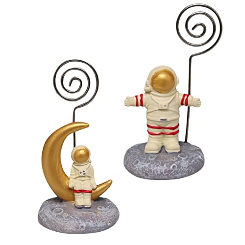 SEWACC Kreative Astronaut Tischdekoration Teiliges Memo und Fotoklammern aus Resin und Vielseitige Notizhalter für Fotos Karten Namensschilder Praktische Desktop Adornments von SEWACC