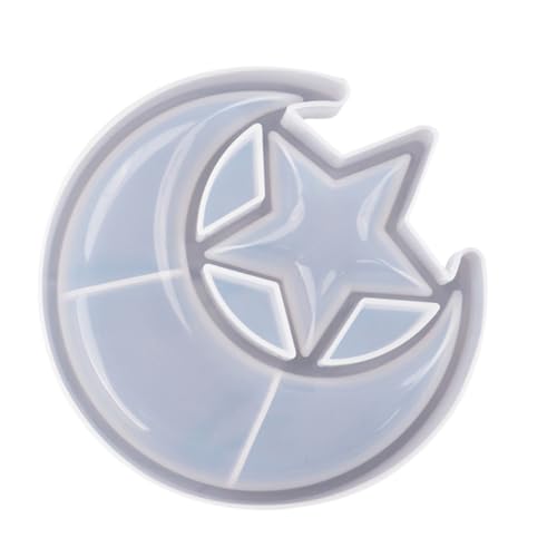 SEWACC Kreative Gießform für DIY Epoxidharz Stern und Mondtablett Langlebige Crescentförmige Aufbewahrungsplatte Praktische Gießform für Schmuck und Dekoration Weiß SEWACC Kreative Gießform für DIY Epoxidharz Stern und Mondtablett Langlebige Crescentförmige Aufbewahrungsplatte Praktische Gießform für Schmuck und Dekoration Weiß von SEWACC