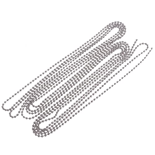 SEWACC Kugelkette Durchmesser mit Passenden Kettenverbindern Verstellbare Metallkette zum Aufhängen von Anhängern und Schlüsselanhängern Zubehör von SEWACC