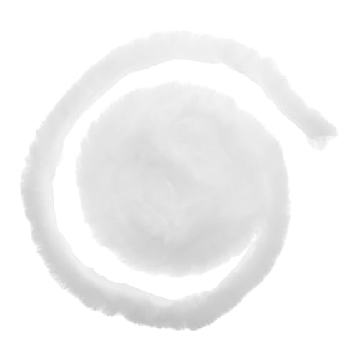 SEWACC Kunstfell Band Weiß Rolle Flauschiges DIY Fellband für Winter Weihnachtsdeko Kapuzenbesatz Cape Rand Nähen Basteln von SEWACC