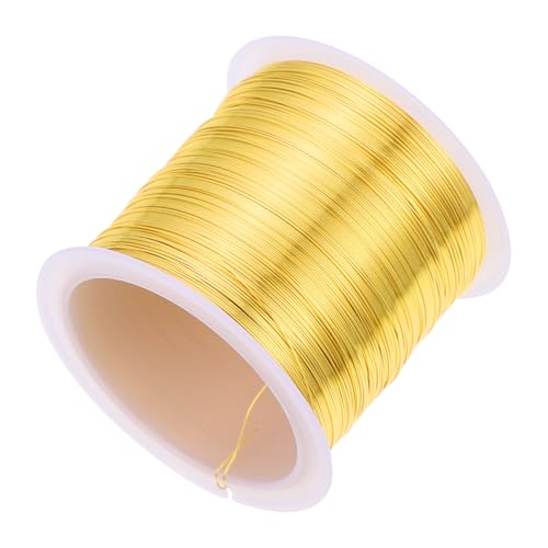 SEWACC Kupferdraht Gold Schmuckdraht Flexibel Biegsam DIY Schmuckherstellung Perlen Auffädeln Basteldraht für Armbänder Ohrringe Handgefertigte Schmuckkreationen von SEWACC