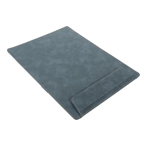 SEWACC Leder Klemmbrett Tragbares Multifunktions Schreibbrett Dokumentenhalter Büro Meeting Clip Board für Lehrer und Angestellte Robust und Praktisch Jeansblau von SEWACC