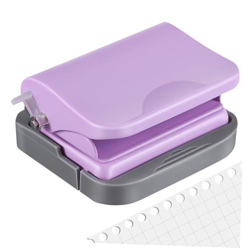 SEWACC Loseblattbuch Tragbarer Papierlocher Ringbuchlocher Papier Puncher Mini-Papierlocher Locher aus Papier Mini-Locher Locher für lose Blätter Locher mit Spiralbindung Plastik Violett SEWACC Loseblattbuch Tragbarer Papierlocher Ringbuchlocher Papier Puncher Mini-Papierlocher Locher aus Papier Mini-Locher Locher für lose Blätter Locher mit Spiralbindung Plastik Violett von SEWACC