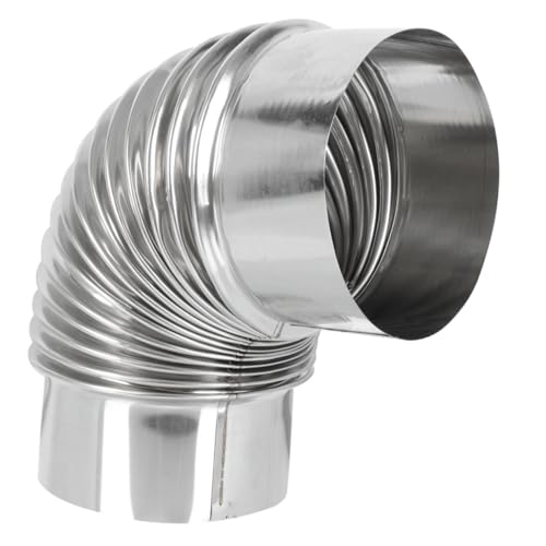 SEWACC Luftschlauch edelstahlrohr edelstahrohr abflusrohre ofenrohre schlauchleitung Auspuffrohre aus Edelstahl Ofenabzug Küchenentlüftungsschläuche Heizofen Herd Rostfreier Stahl Silver von SEWACC