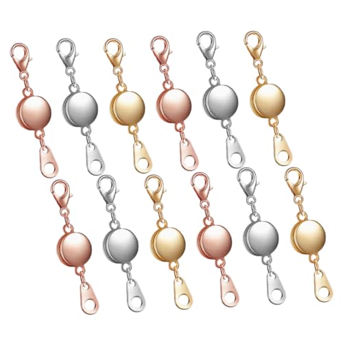 SEWACC Magnetischer Runder Schmuckverschluss Zarter Kettenverschluss Einfacher Magnetverschluss für Halsketten und Armbänder DIY Schmuckzubehör Praktische Modisches Design von SEWACC