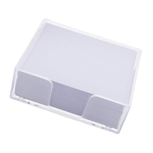 SEWACC Memo Pad Dispenser Transparente Box Pullout Design Einhandbedienung Büro Schreibtisch Organizer Notizblockhalter Effizient Zeitersparnis von SEWACC