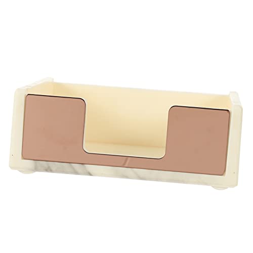 SEWACC Memo Pad Halter Marmor Design Gold Kompakter Notizblock Organizer Vielseitiger Desktop Memo Pad Container Eleganter Schreibtischhalter für Büro und Zuhause Platzsparender von SEWACC