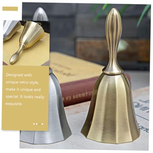SEWACC Metal Handglocke Zinklegierung mit Ergonomischem Griff Rostfrei Klarer Klang für Bar Restaurant Küche Empfang Vielseitig für Service und Training von SEWACC