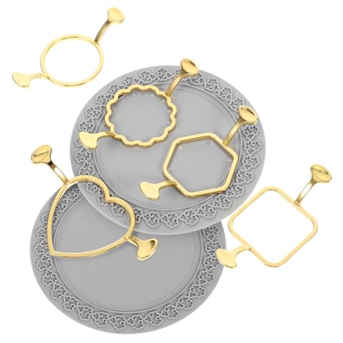 SEWACC Metal Wachssiegel Stempelset mit Silikonmatte Teiliges Set mit Runden Herzförmigen Quadratischen Sechseckigen und Blumenförmigen Formen für Diy Einladungen Umschläge und von SEWACC