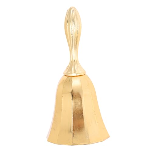 SEWACC Metall Handglocke Retro Stil Stabile Handklingel für Restaurant Bar Schule Büro Vintage Glocke mit Klarem Klang Attraktives und Dekoratives Accessoire von SEWACC