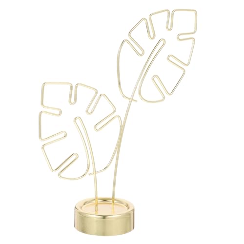 SEWACC Metall Notizhalter Monstera Form mit Sockel Foto und Memo Klammer für Schreibtischdekoration Tischkartenhalter für Hochzeit Party Büro und Zuhause Goldfarbener Kartenständer SEWACC Metall Notizhalter Monstera Form mit Sockel Foto und Memo Klammer für Schreibtischdekoration Tischkartenhalter für Hochzeit Party Büro und Zuhause Goldfarbener Kartenständer von SEWACC
