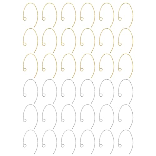 SEWACC Metall-Ohrring-Haken 40 Stück Diy-Ohrring-Haken Dekorative Französische Ohrhaken Ohrring-Herstellungszubehör Für Frauen von SEWACC