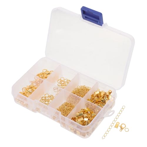SEWACC Metall Schmuckzubehör Teilig Goldfarbene Schmuckverschlüsse Karabinerverschlüsse Sprungringe DIY Schmuckherstellung Halsketten Armbänder Anhänger Zubehör SEWACC Metall Schmuckzubehör Teilig Goldfarbene Schmuckverschlüsse Karabinerverschlüsse Sprungringe DIY Schmuckherstellung Halsketten Armbänder Anhänger Zubehör von SEWACC