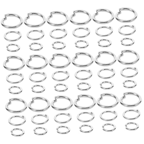 SEWACC Metall Sprungringe Offene Biegeringe Schmuckverbinder für DIY Armband Ohrring Halskette Reparatur und Basteln Zubehör von SEWACC