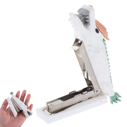 SEWACC Mini Dragon Heftgerät Tragbarer Cartoon Hefter für Studenten Niedliches Design für Büro und Zuhause Vielseitig Einsetzbar Leicht und von SEWACC