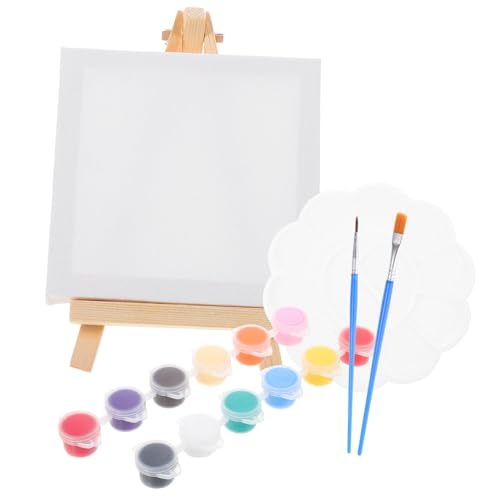SEWACC Mini Holz Staffelei Set mit Teiligem DIY Leinwandrahmen Desktop Mini Easel für Acryl und Ölmalerei Leichter Malständer für Kunsthandwerk und Malunterricht SEWACC Mini Holz Staffelei Set mit Teiligem DIY Leinwandrahmen Desktop Mini Easel für Acryl und Ölmalerei Leichter Malständer für Kunsthandwerk und Malunterricht von SEWACC
