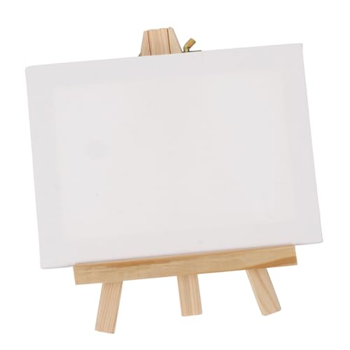 SEWACC Mini Holz Staffelei mit Bilderrahmen Klappbarer Dreibein Malständer Leichter Postkartenhalter für Kunstunterricht Präsentationen und Dekoration von SEWACC
