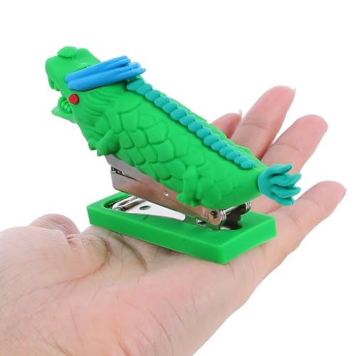 SEWACC Mini Süßer Drache Heftgerät aus Tragbarer Cartoon Hefter für Bürobedarf Schulbedarf und Home Office für Studenten von SEWACC