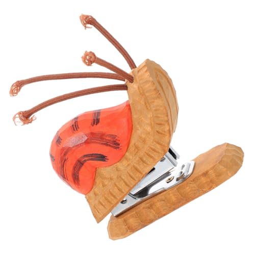 SEWACC Mini holzhefter Schneckenform mit Robustem Metallkern Niedlicher Kompakter Tacker für Jungen und Mädchen Kreatives Tier schreibtischzubehör Tragbar für Schule Büro Zuhause von SEWACC