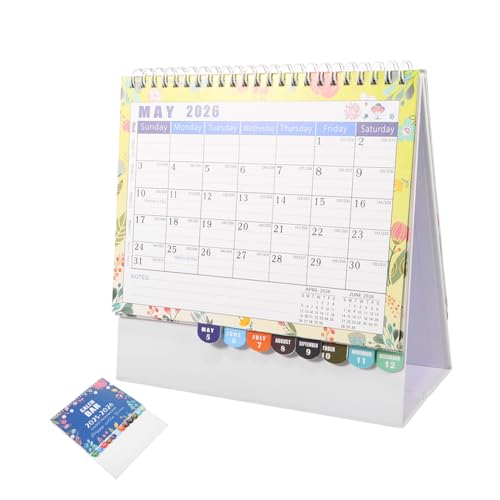 SEWACC Minimalistischer Tischkalender mit Twin Wire Bindung Dekoratives Monats und Tagesplaner für Büro und Zuhause Multifunktionaler Desktop Kalender mit Notizblock Weißes Design SEWACC Minimalistischer Tischkalender mit Twin Wire Bindung Dekoratives Monats und Tagesplaner für Büro und Zuhause Multifunktionaler Desktop Kalender mit Notizblock Weißes Design von SEWACC