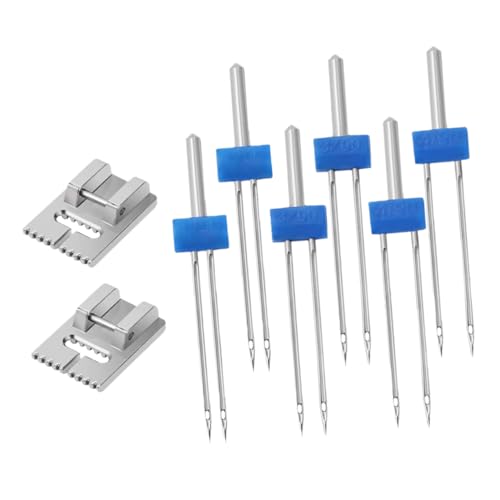SEWACC Multifunktionales Nähmaschinendoppel Zwillingsnadeln Kompatibel mit Meisten Nähmaschinen Langlebig und Präzise Nadelfüße und Nadeln im Geschenkbox SEWACC Multifunktionales Nähmaschinendoppel Zwillingsnadeln Kompatibel mit Meisten Nähmaschinen Langlebig und Präzise Nadelfüße und Nadeln im Geschenkbox von SEWACC