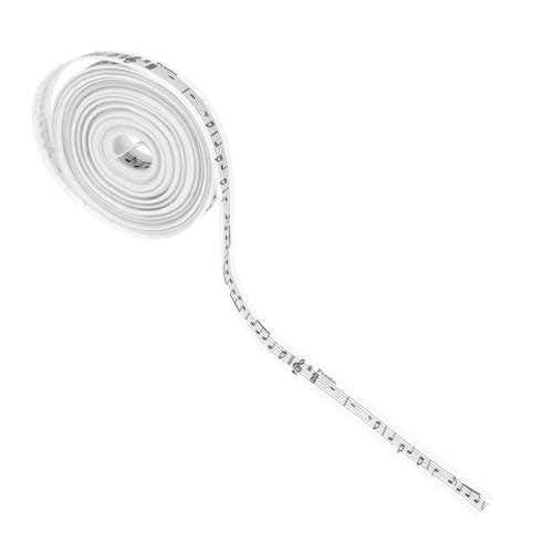 SEWACC Musiknoten Satinband Breit Langlebiges Polyester Geschenkband mit Bedrucktem Musikmuster Glatt Farbbeständig für Geschenkverpackung Dekoration DIY Bastelarbeiten und Festliche von SEWACC