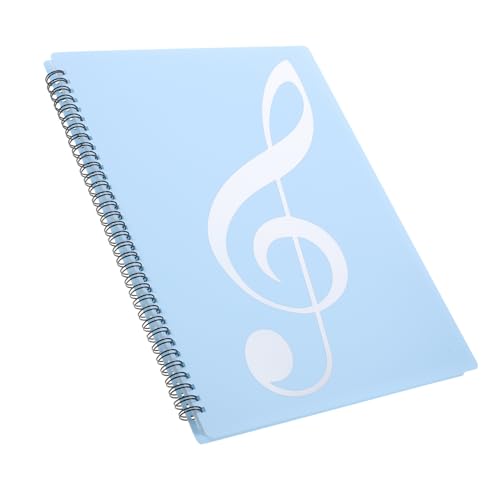 SEWACC Musikordner mit Silberne Noten Blauem Vielseitiger Dokumentenhalter für Büro Konferenzen und Musiker Wiederverwendbar und Tragbar von SEWACC