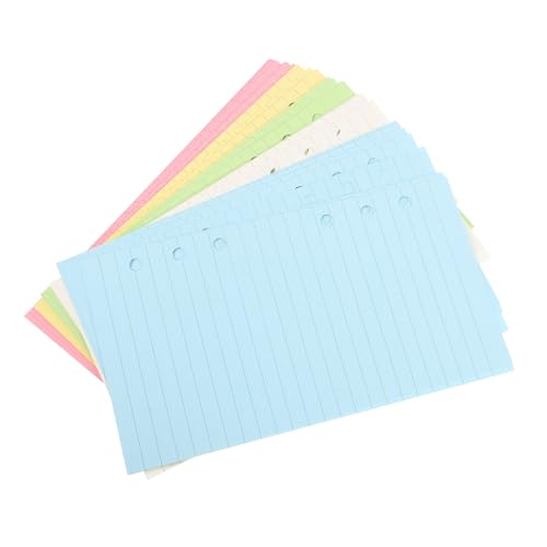 SEWACC Nachfüllpapier für Ringbuch Notizbuch Liniert Farbiges Innenpapier Flexible Einlagen für Schüler Tagebuch Büro Vielseitig Verwendbar Abnehmbar Glatte Oberfläche von SEWACC