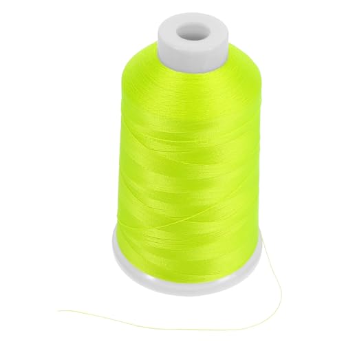 SEWACC Nachtleuchtendes Stickgarn Gelbes Polyester Stickfaden für Maschine und Hand Nähen Basteln Hautfreundlich für Kreuzstich und Textilkunst von SEWACC