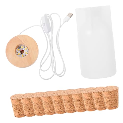 SEWACC Nachtlicht Silikonform Set Teilig DIY Epoxidharz Gießform Warmweiß LED Lampen für Schlafzimmer Tischdekoration Langlebig Geruchlos Leicht Entformbar von SEWACC