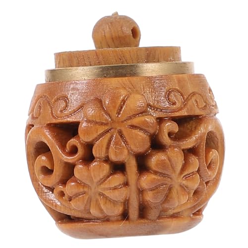 SEWACC Natürlicher Holz Anhänger mit Filigraner Lotus Gravur DIY Aromatherapie Duftkissen Box Wiederverwendbar Multifunktionaler Schlüsselanhänger und Rucksack Schmuck Langlebiges SEWACC Natürlicher Holz Anhänger mit Filigraner Lotus Gravur DIY Aromatherapie Duftkissen Box Wiederverwendbar Multifunktionaler Schlüsselanhänger und Rucksack Schmuck Langlebiges von SEWACC