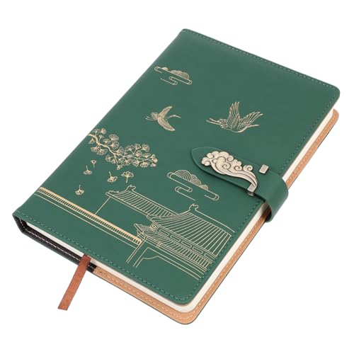 SEWACC Notizbuch Pu leder Vintage Stil Blätter Konferenz Tagebuch Schreibjournal für Studenten Leichtes Tragbares Büro Schulnotizbuch Praktisches von SEWACC