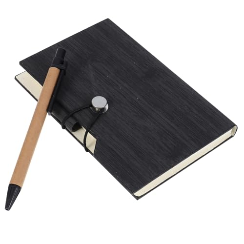 SEWACC Notizbuch mit Holzmaserung Stift und Lesezeichen Kompaktes Pocket Notizbuch für Büro und Unterwegs für Notizen und Aufgabenlisten von SEWACC