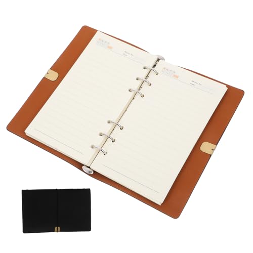 SEWACC PU Leder Notizbuch mit Weichem Cover und Band Tragbarer Planer für Studenten Vielseitig Einsetzbares Reisetagebuch für Frauen Elegantes Notizbuch für Tägliches Schreiben von SEWACC