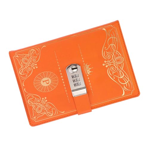 SEWACC PU Notizbuch mit Zahlenschloss Vintage Tagebuch Code Lock Reisejournal Journal Handliches Orange Notizheft für Schreiben Skizzieren und Erinnerungen Schützen SEWACC PU Notizbuch mit Zahlenschloss Vintage Tagebuch Code Lock Reisejournal Journal Handliches Orange Notizheft für Schreiben Skizzieren und Erinnerungen Schützen von SEWACC