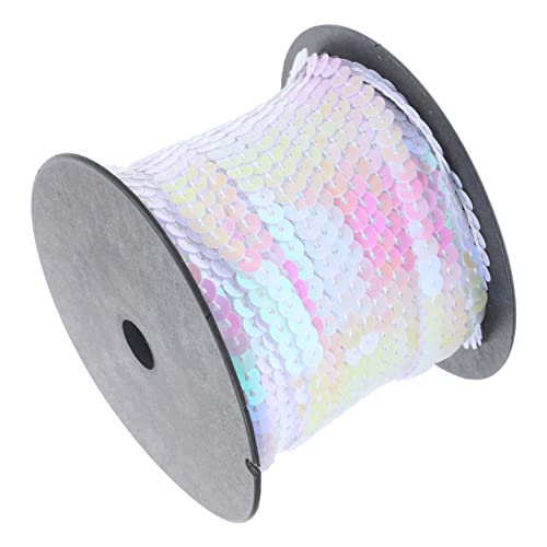 SEWACC PVC Paillettenband Yards Glänzende Runde PVC Sequins zum Aufnähen Basteln und DIY Kleidung Schuhe Taschen Verzierung DIY Nähzubehör von SEWACC