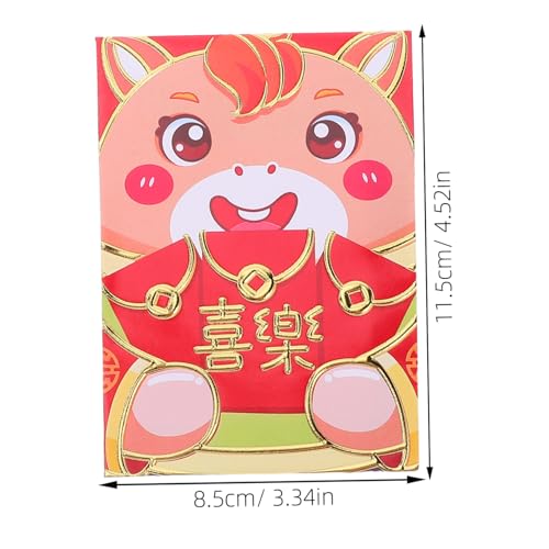 SEWACC Pack Chinesische Hong Bao Umschläge Frühling Fest Cartoon Pferd Design Taschen aus Hochwertigem für Frühlingsfest SEWACC Pack Chinesische Hong Bao Umschläge Frühling Fest Cartoon Pferd Design Taschen aus Hochwertigem für Frühlingsfest von SEWACC