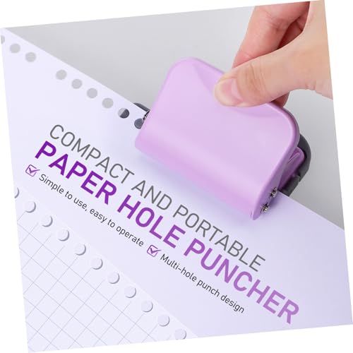 SEWACC Papierlocher für Loseblatt Kompakter Manueller Bindemaschinen Stanzer mit Abfallfach Tragbar Zeitsparend und Robust für Büro und Schule von SEWACC