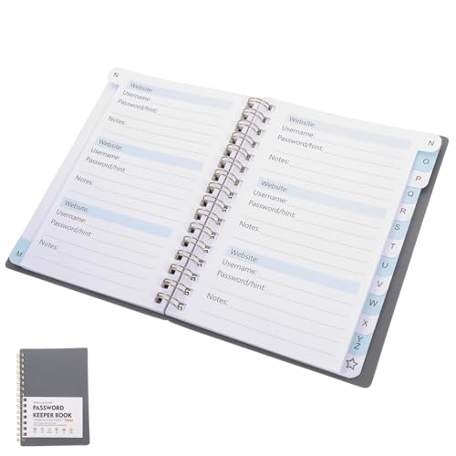SEWACC Passwortbuch Klein mit Alphabetischen Tabs Passwort Organizer für Website Logins Adressnotizbuch Passwortaufzeichnung Notizblock Langlebig Sicher Vielseitig für Zuhause Büro SEWACC Passwortbuch Klein mit Alphabetischen Tabs Passwort Organizer für Website Logins Adressnotizbuch Passwortaufzeichnung Notizblock Langlebig Sicher Vielseitig für Zuhause Büro von SEWACC